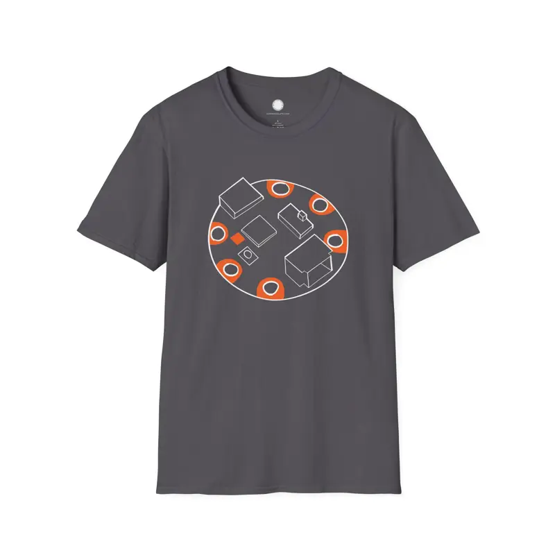 Hand-drawn Adafruit Gemma M0 T-Shirt | Wearable Electronics Maker | CircuitPytho