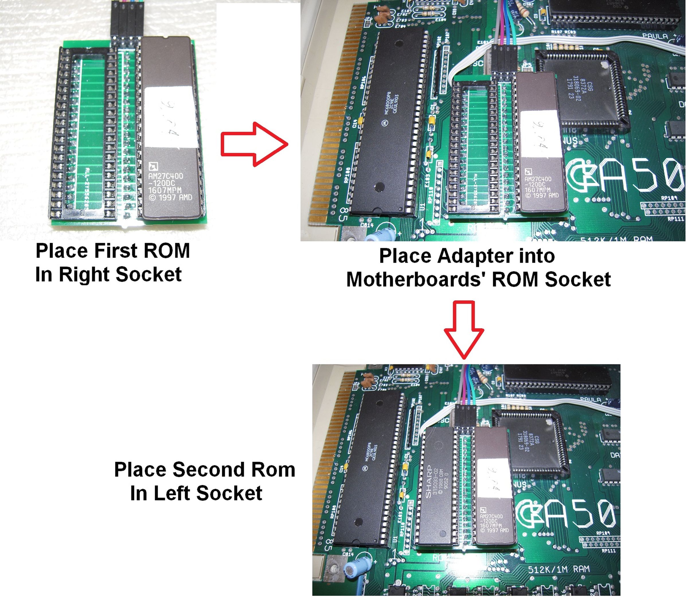 Amiga KickStart ROM Switcher Adapter