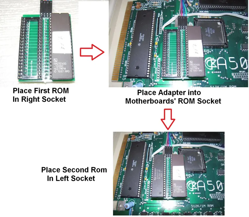 Amiga KickStart ROM Switcher Adapter