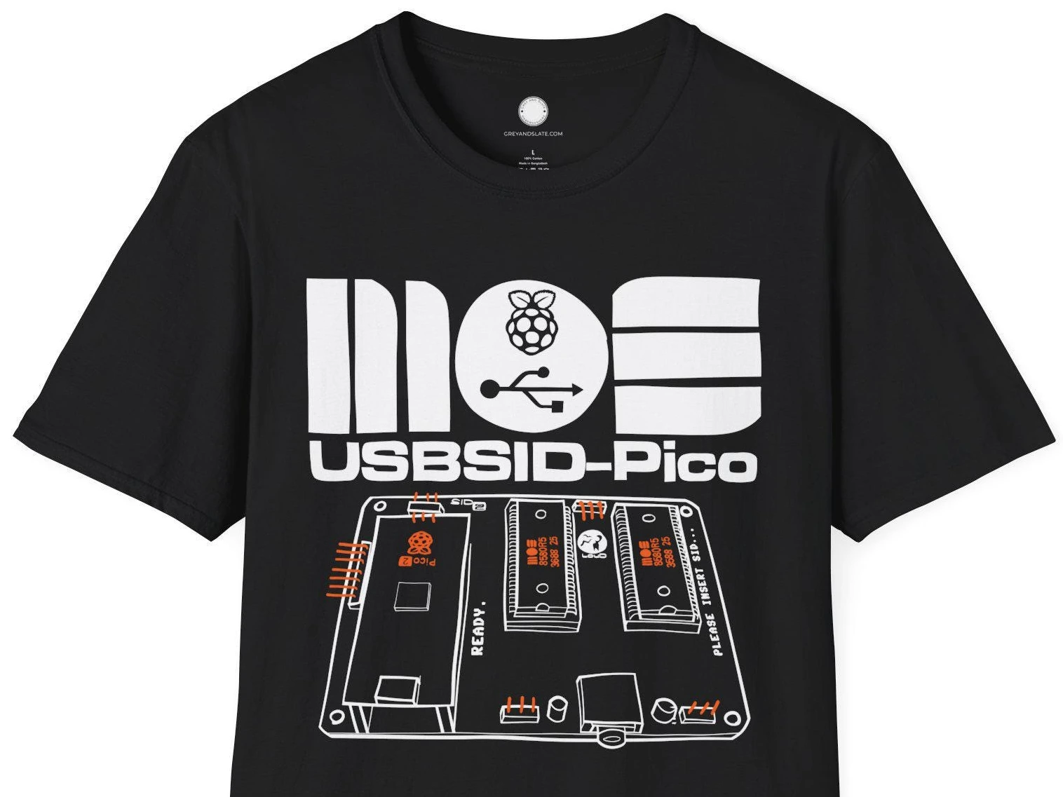 USBSID-Pico Retrocomputing T-Shirt | SID Chip USB Interface Board | C64 Chiptune