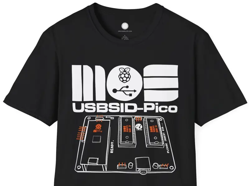USBSID-Pico Retrocomputing T-Shirt | SID Chip USB Interface Board | C64 Chiptune
