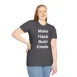 Maker Philosophy Tee | Make Hack Build Create Manifesto | DIY Builder Hardware H