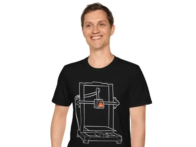 Hand-Drawn 3D Printer T-Shirt
