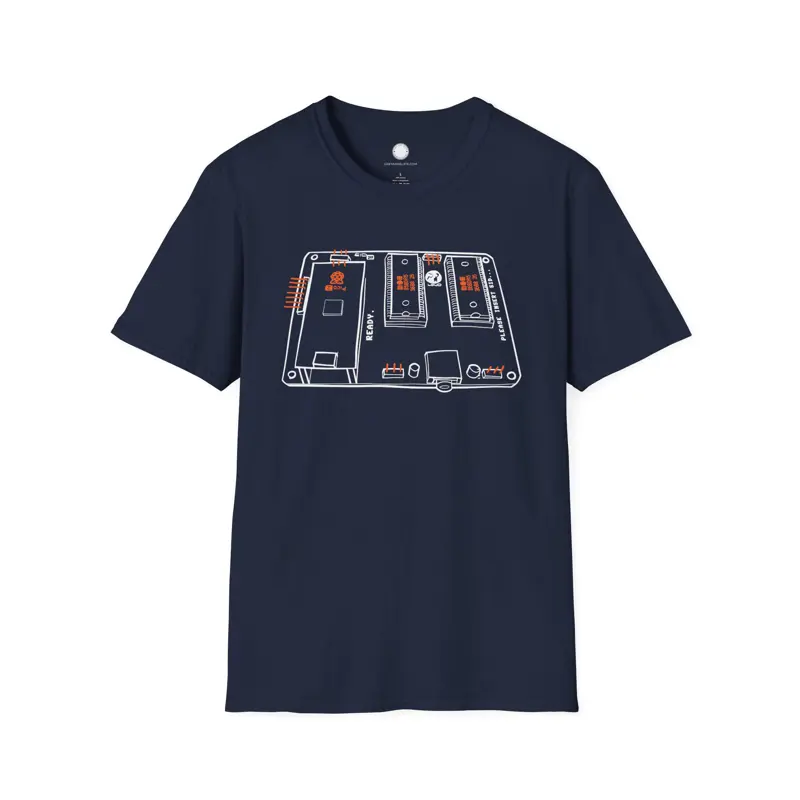 USBSID-Pico Chiptune Board T-Shirt Hand-Drawn | SID Chip Interface PCB | Commodo