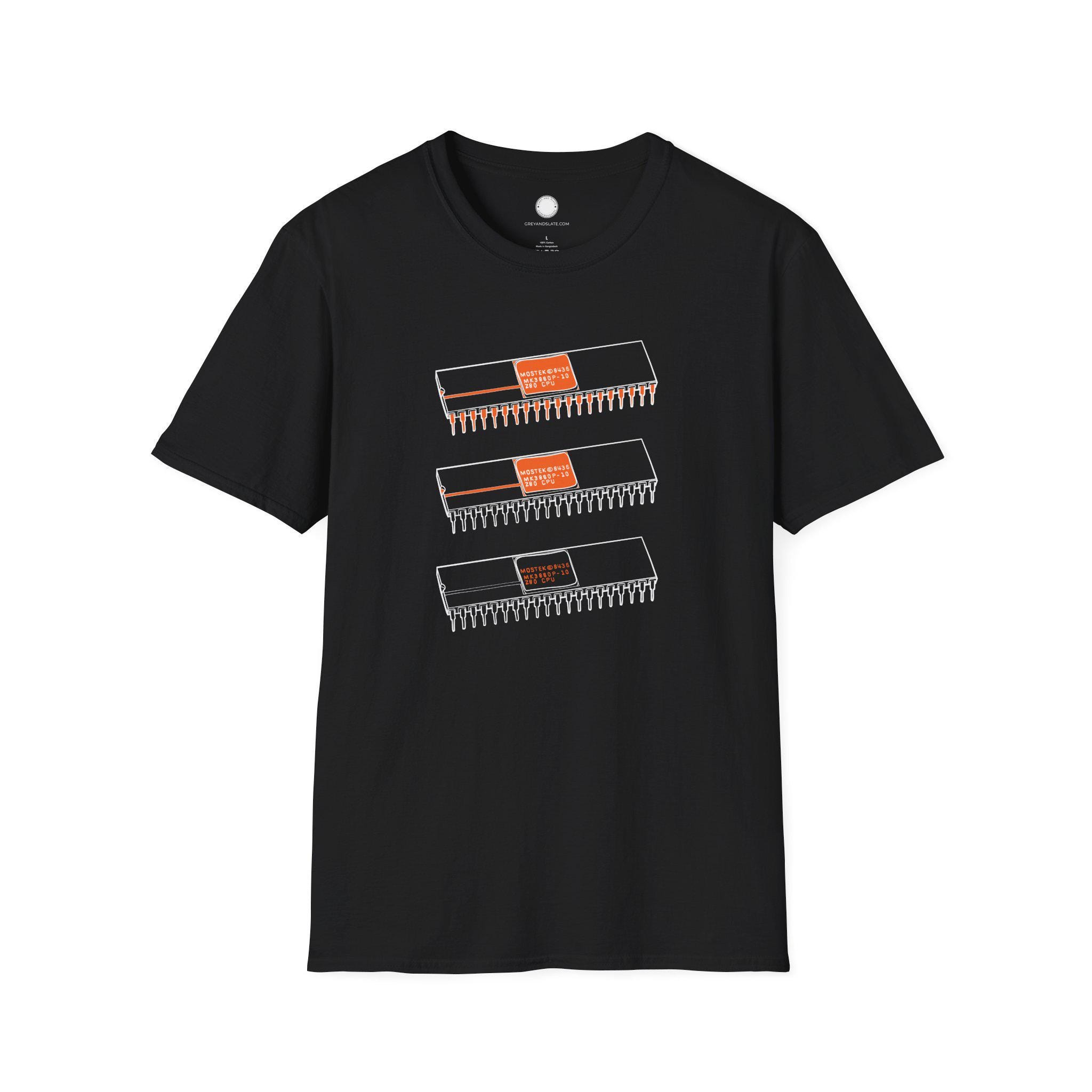 Z80 CPU T-Shirt Three Variants Stacked | Retrocomputing Zilog Legend | Hardware 