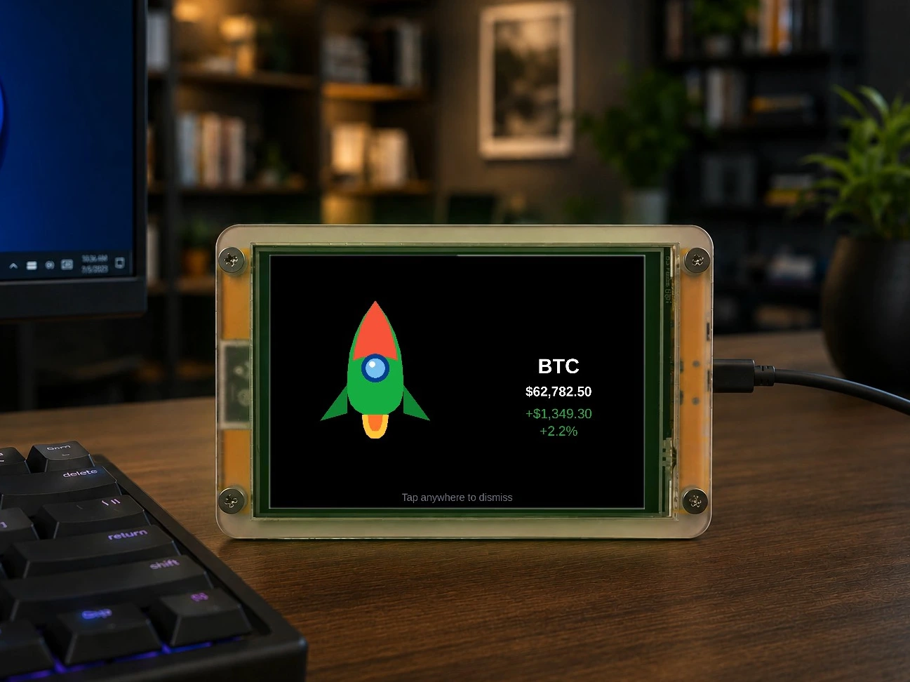 ESP32 4" Touchscreen Stock & Crypto ticker