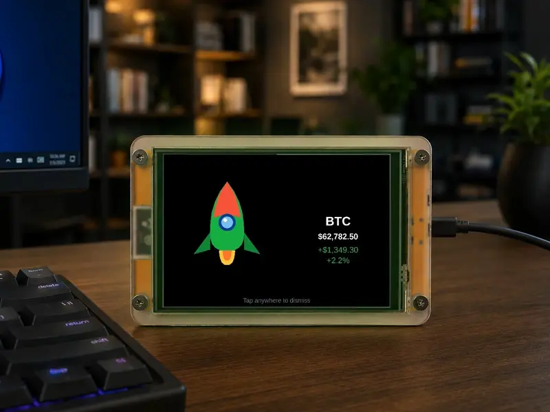 ESP32 4" Touchscreen Stock & Crypto ticker