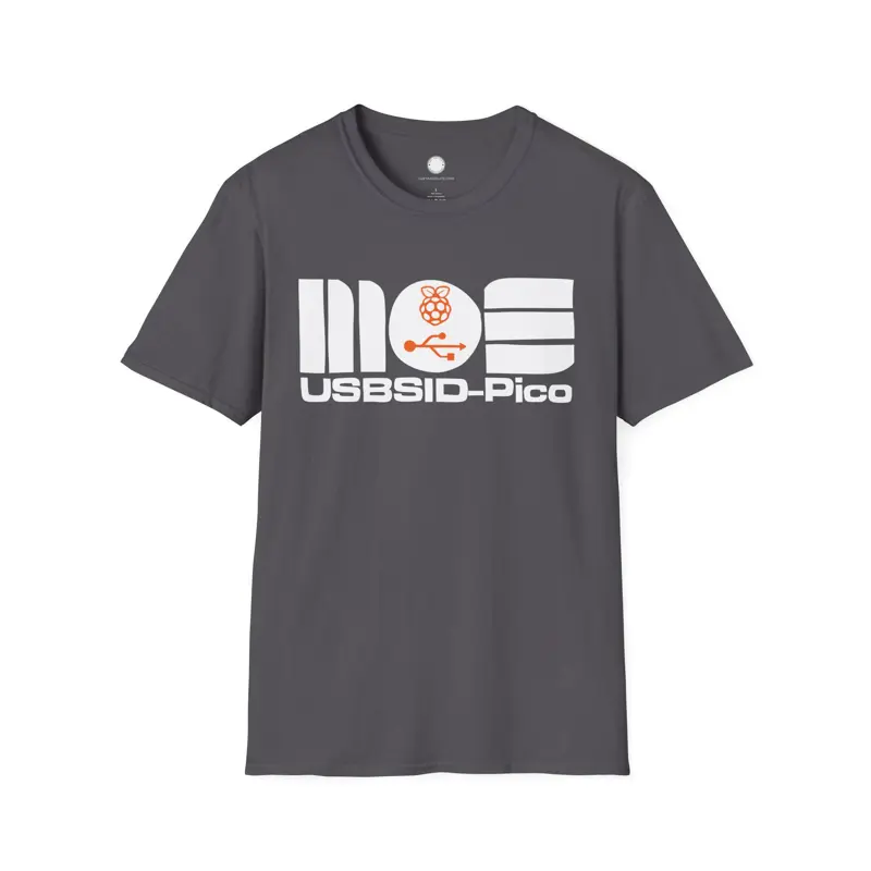 USBSID-Pico Logo Chiptune T-Shirt | Commodore 64 SID Chip USB Interface | Retroc