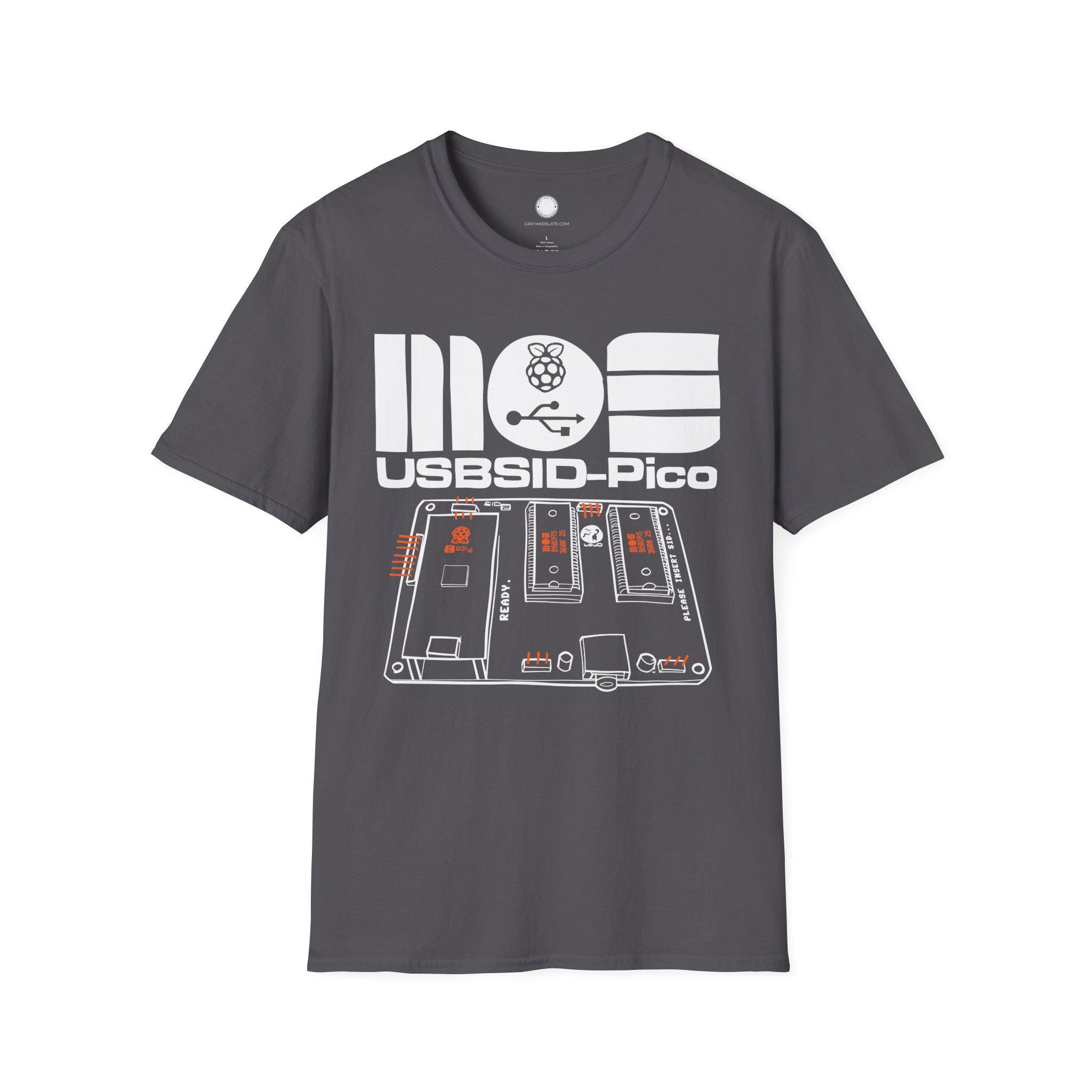 USBSID-Pico Retrocomputing T-Shirt | SID Chip USB Interface Board | C64 Chiptune