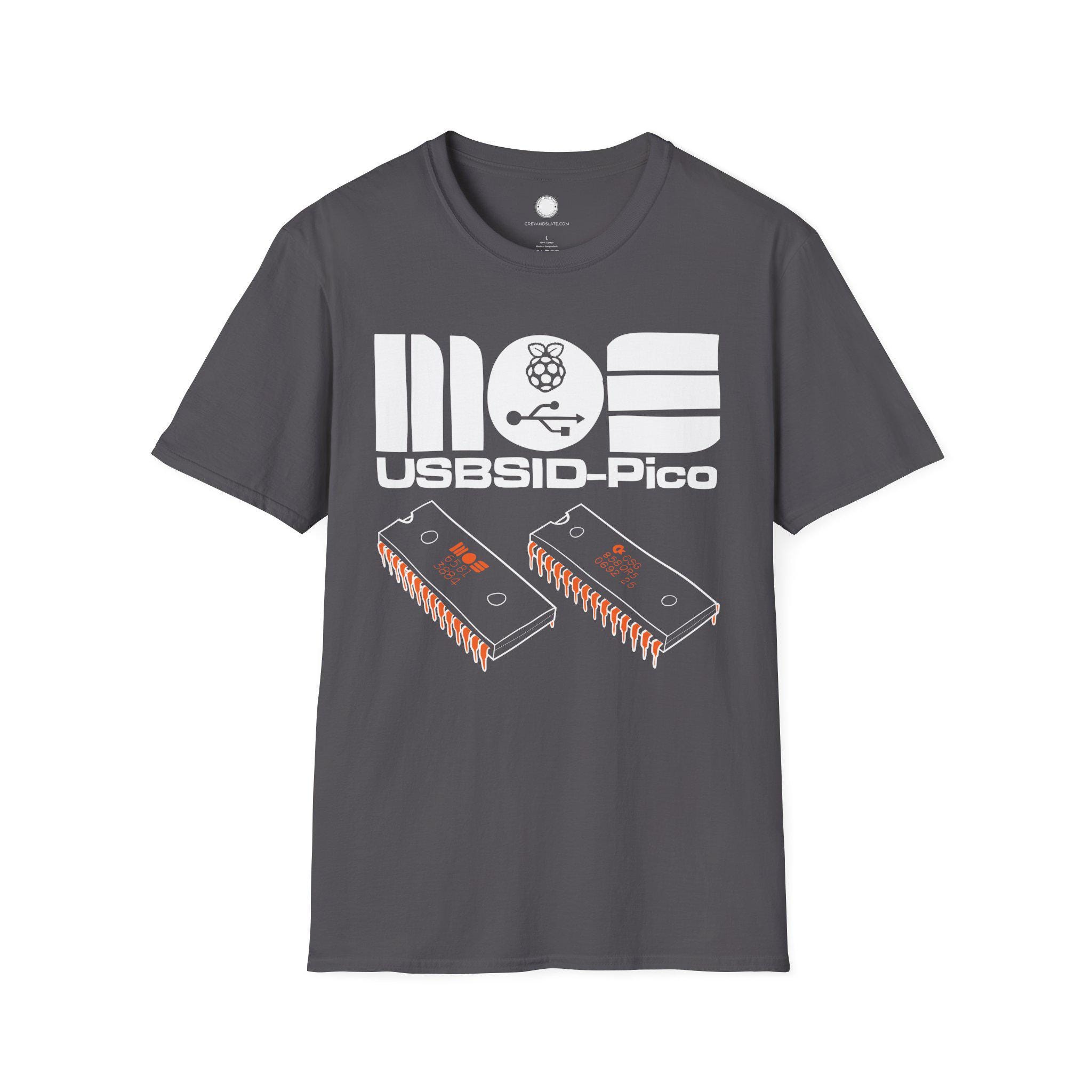 USBSID-Pico with MOS SID Chips T-Shirt | 6581 and 8580 Commodore Audio | Hand-Dr