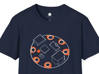Hand-drawn Adafruit Gemma M0 T-Shirt